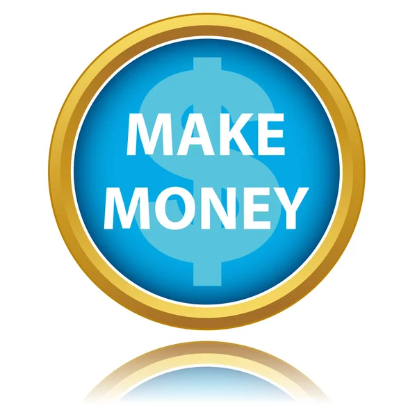 Make money button — Stock Vector