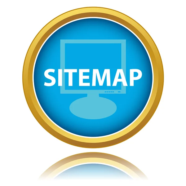 Botón del mapa del sitio — Vector de stock