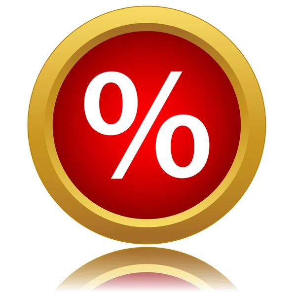 Ícone percentual —  Vetores de Stock
