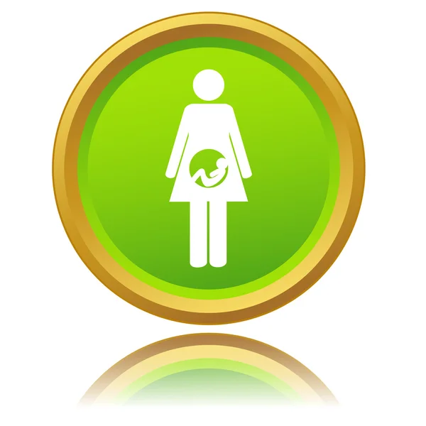 Pregnant woman icon — Stock Vector