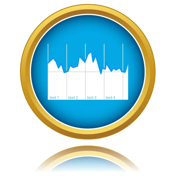 Vector growing graph icon — Stock Vector