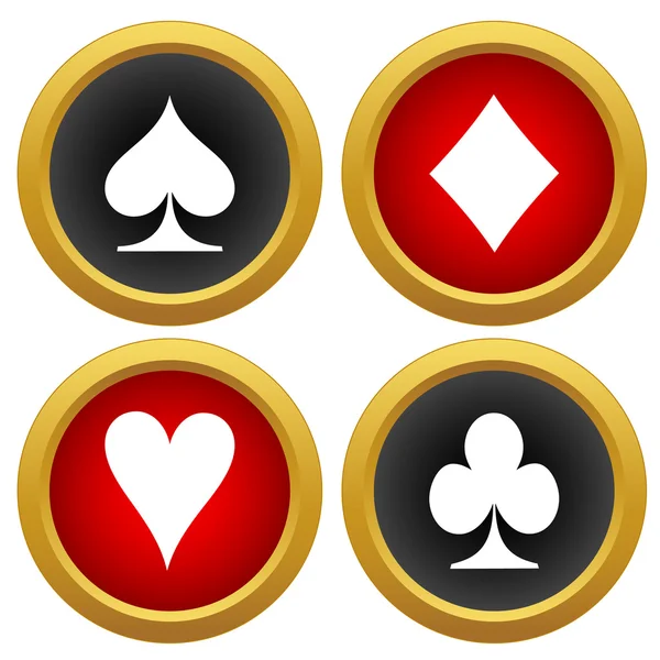 Playing card's icons vector — Stock Vector