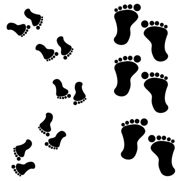 Traces of feet — Stock Vector