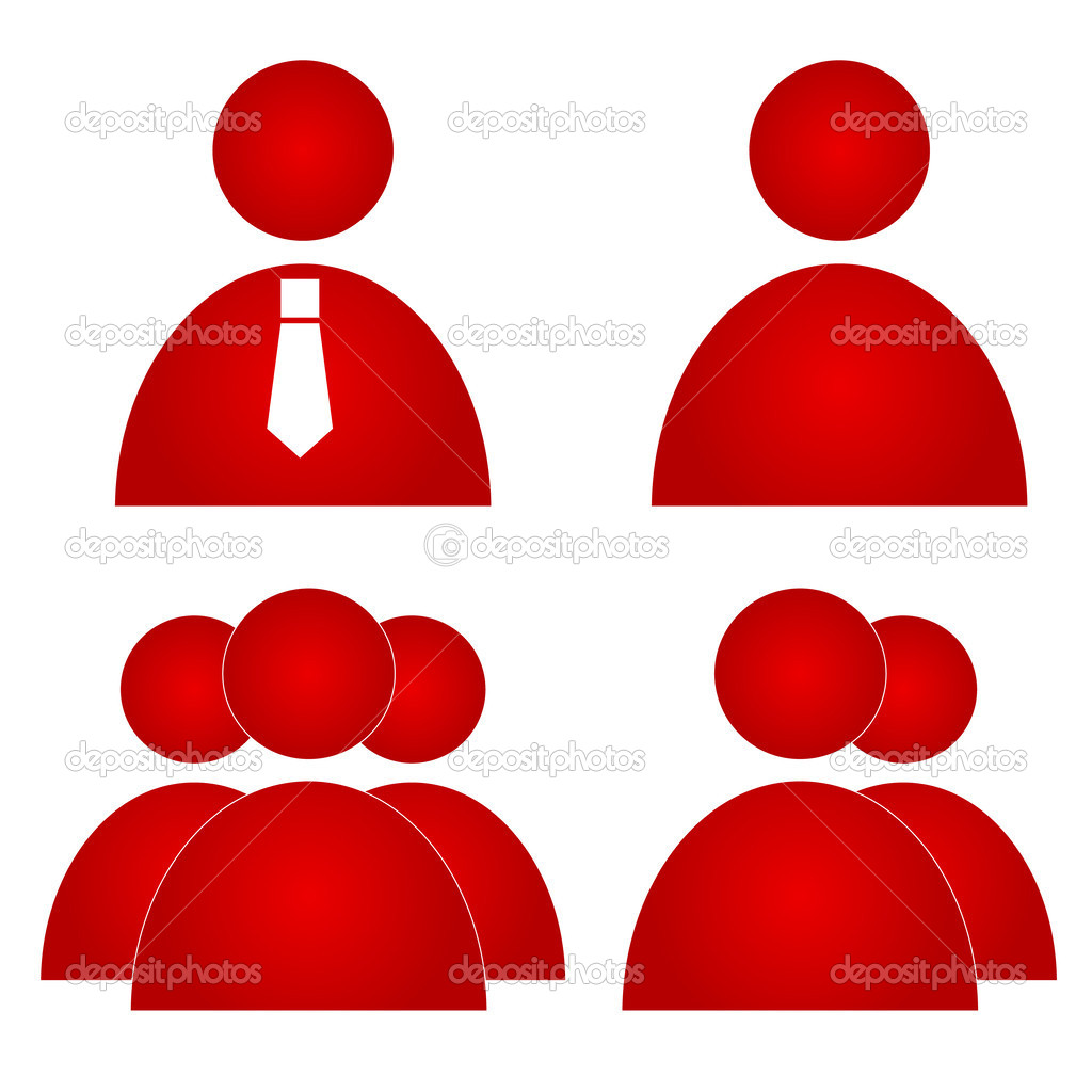 Red users icons