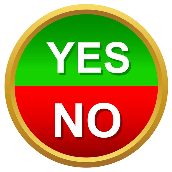 Yes or No icons vector — Stock Vector