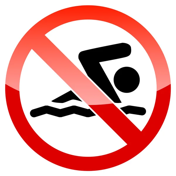 Do not swim vector sign — Stock Vector
