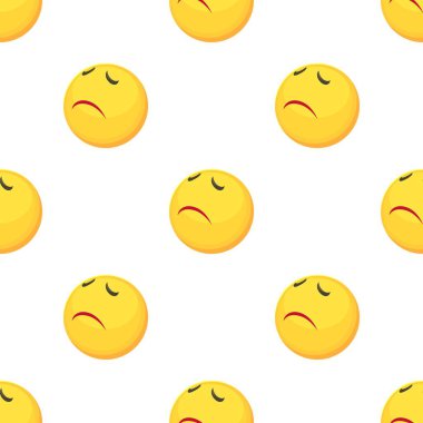 Üzgünüm gülen desenli kusursuz vektör
