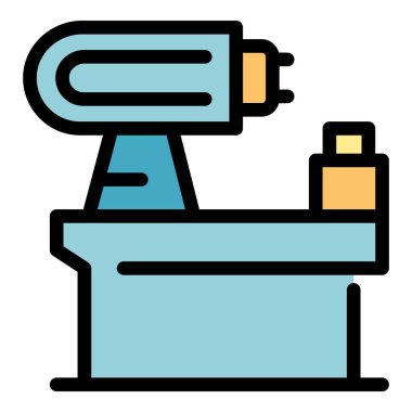 Otomatik torna simgesi renk ana hatları vektörü