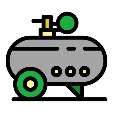 Enstrüman hava kompresör simgesi renk dış hat vektörü