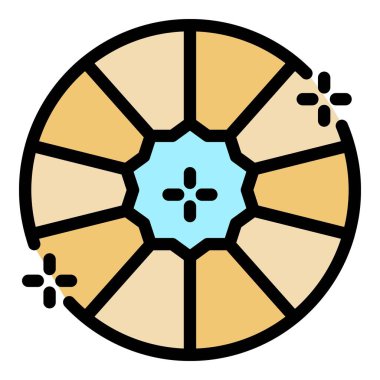 Gemstone simgesi renk ana hatları vektörü