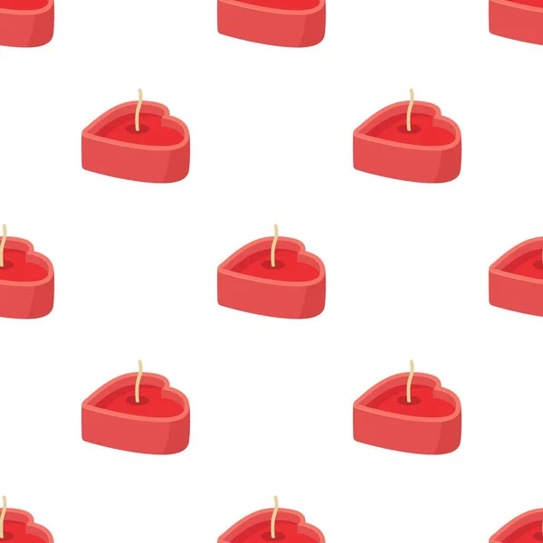 心形蜡烛图案无缝矢量 — 图库矢量图片