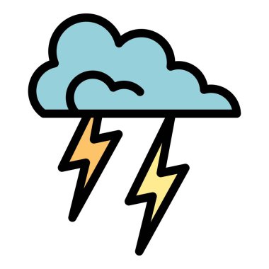 Doğal enerji simgesi renk ana hatları vektörü