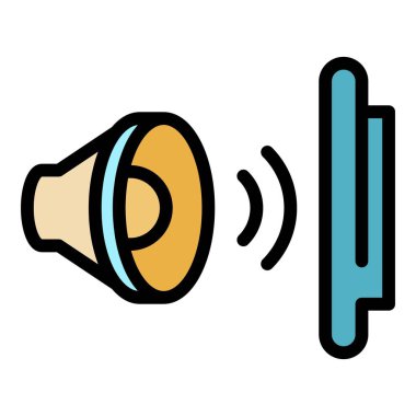 Ses dirençli simge renk ana hatları vektörü