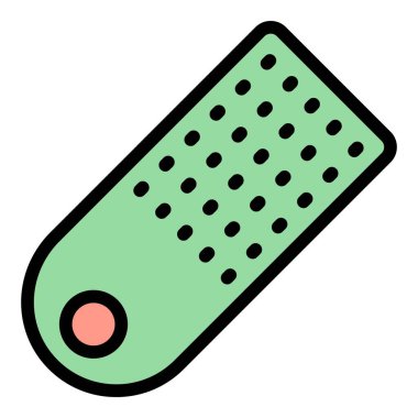 Dijital uzaktan kontrol simgesi renk ana hatları vektörü