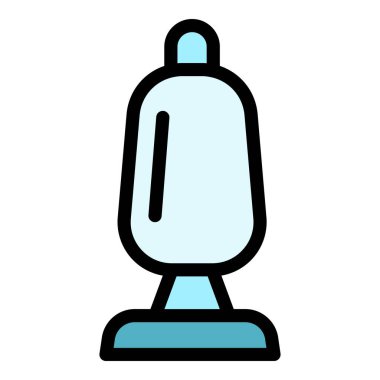 Buhar temizleme simgesi renk ana hatları vektörünü çuvalla