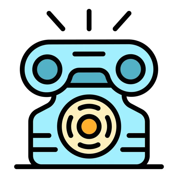 Csengő telefon ikon színes vázlat vektor — Stock Vector