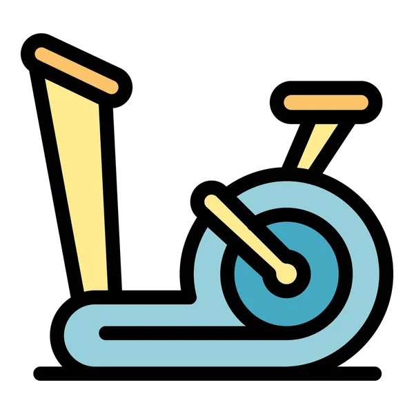 Workout bicicleta estática icono color contorno vector — Vector de stock