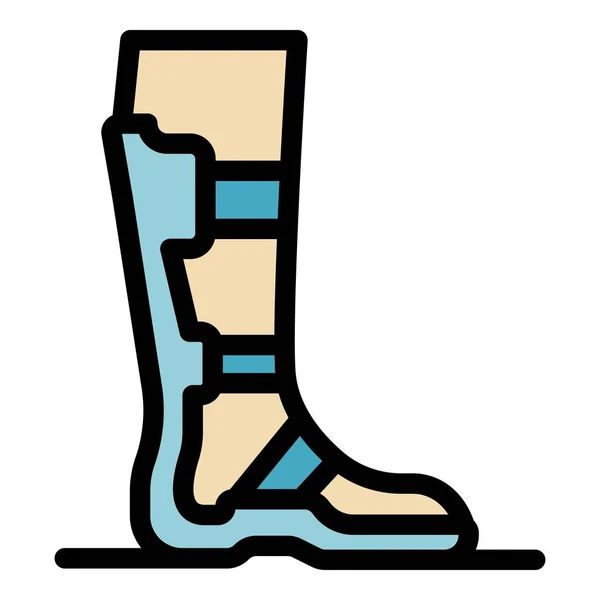 Leg plaster icon color outline vector — Stock Vector