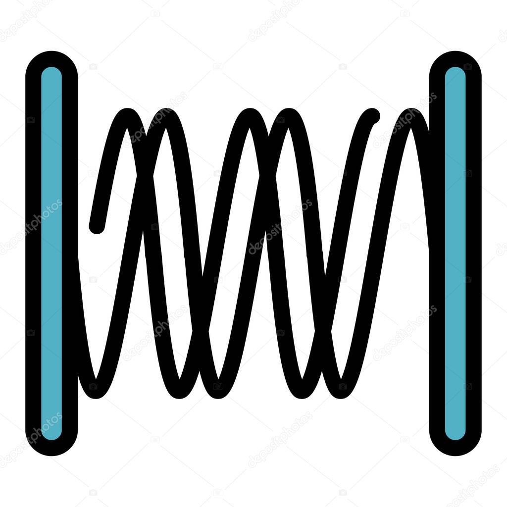 Soundproofing icon. Outline soundproofing vector icon color flat isolated