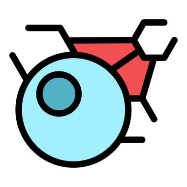 Atomik hormonlar simge renk ana hatları vektörü