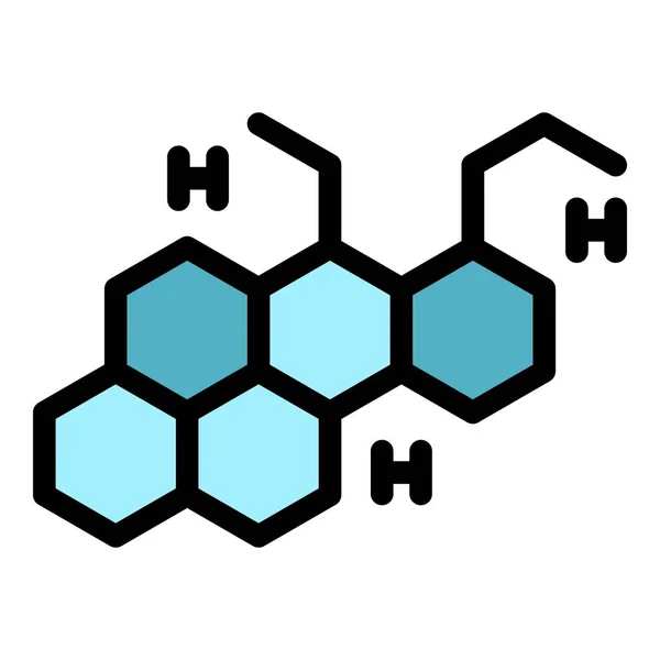 Lidské hormony ikona barva obrysu vektor — Stockový vektor