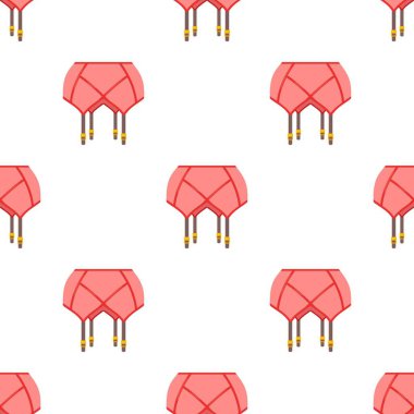 Coral belt stockings pattern seamless vector clipart