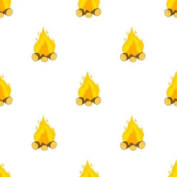 Brûler le motif de feu de joie vecteur sans couture — Image vectorielle
