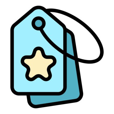 Sadakat etiketi renk ana hatları vektörü