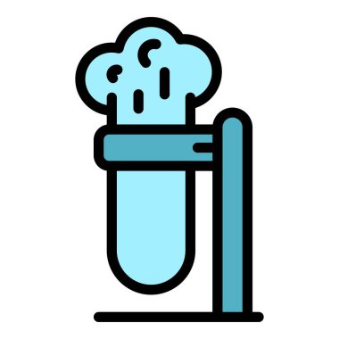 Tüpün tüp simgesi tüttürme rengi ana hatları vektörü