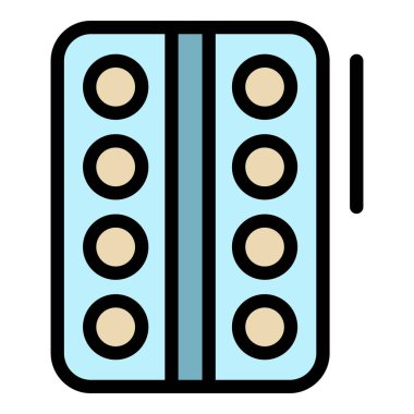 Hap paketi renk ana hatları vektörü