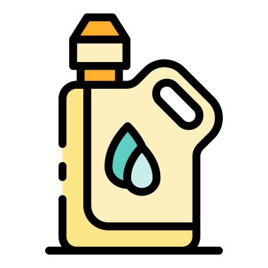 Kullanıcı simgesi renk çizgisi vektörlü yağ kutusu