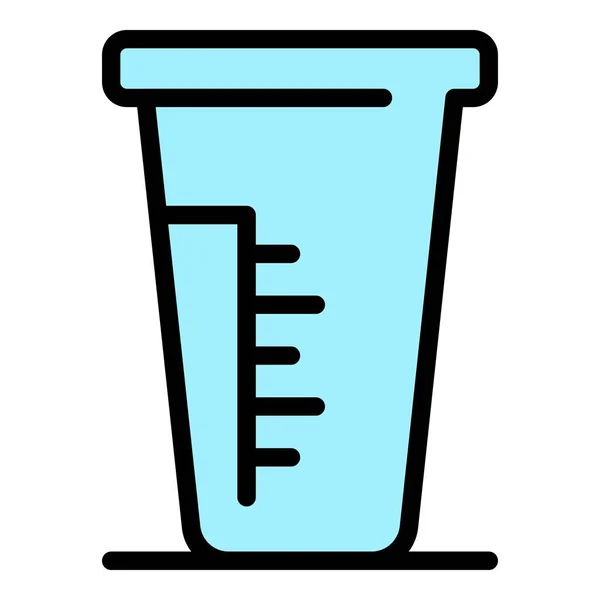Measurement glass pot icon color outline vector — Stock Vector