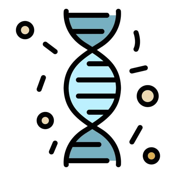 Immune dna icon color outline vector — Stock Vector