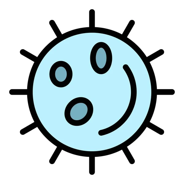 Enfermedad virus icono color contorno vector — Archivo Imágenes Vectoriales