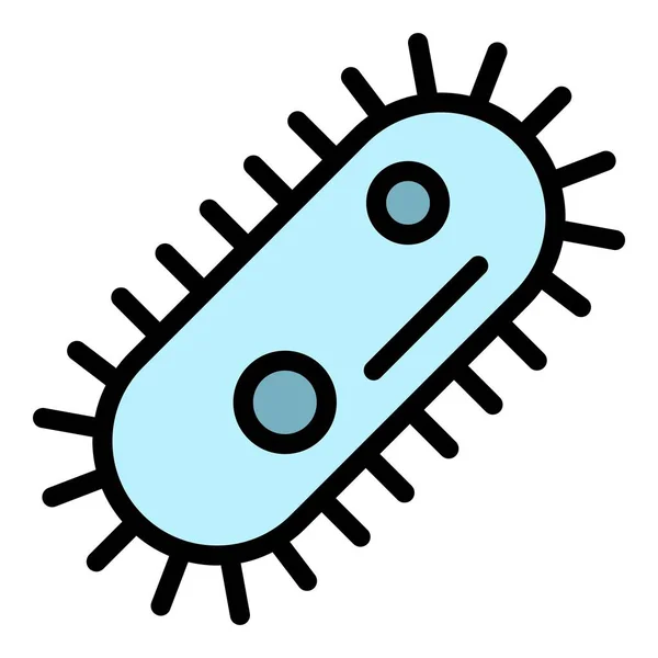 流行菌アイコンカラーアウトラインベクター — ストックベクタ