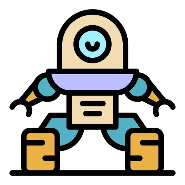 Fantasía robot icono color contorno vector — Archivo Imágenes Vectoriales