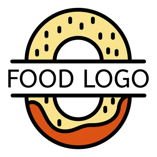 Λογότυπο τροφίμων, στυλ περίγραμμα — Διανυσματικό Αρχείο