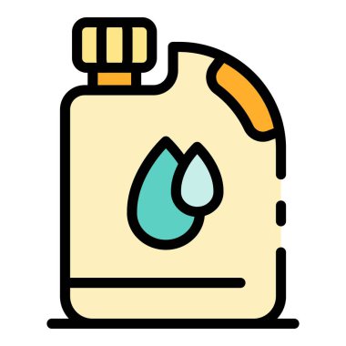 Plastik yağ kutusu renk çizgisi vektörü