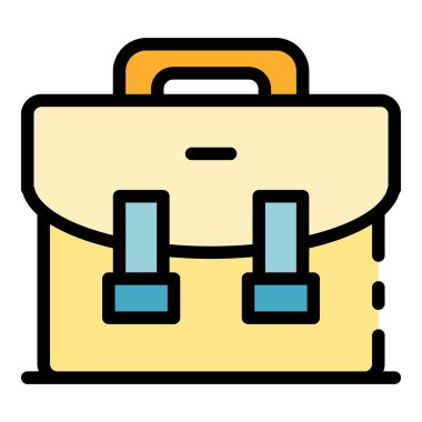 Avukat dosyası simgesi renk özet vektörü