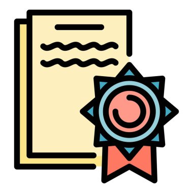 Dava simgesi renk ana hatları vektörü