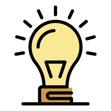 Ampul simgesi rengi dış hat vektörü