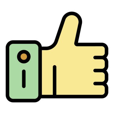 El simgesi rengi dış hat vektörü gibi