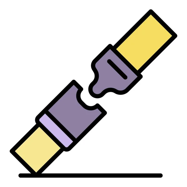 Ícone de cinto de ar ícone cor contorno vetor —  Vetores de Stock