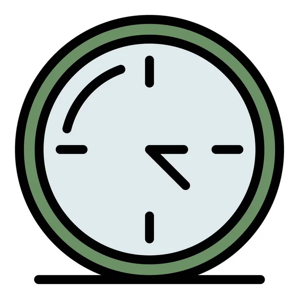 Clock icon color outline vector — Stock Vector