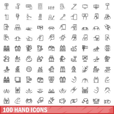 100 el simgesi seti, özet biçimi