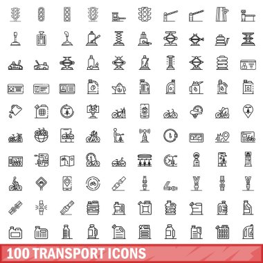 100 taşıma simgeler kümesi, anahat stili