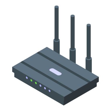 Wifi router ikon izometrik vektörü. Modern internet
