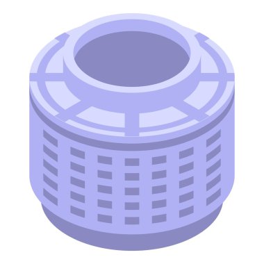 Çamaşır makinesi onarım kutusu ikon izometrik vektörü. Kırık aygıt