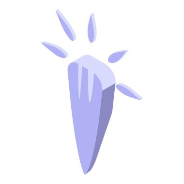 Parlak diş ikonu izometrik vektörü. Diş beyazlatma