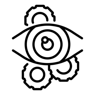 Görsel duyusal simge ana hat vektörü. Bilişsel algı